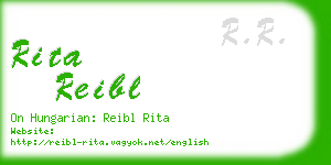 rita reibl business card